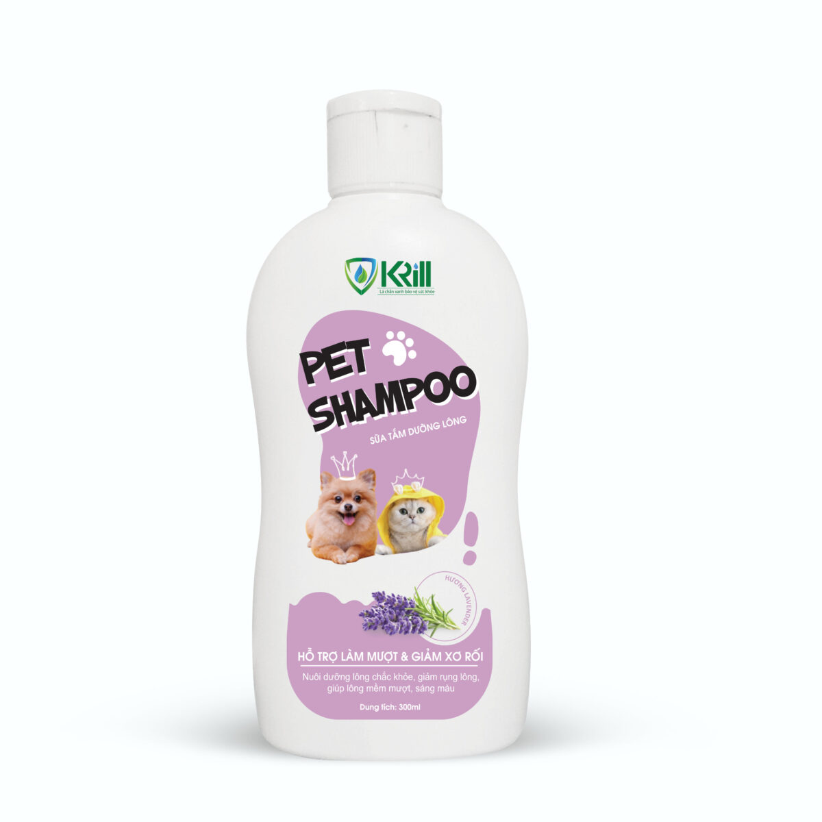 sữa tắm cho chó mèo krill hương lavender 300ml